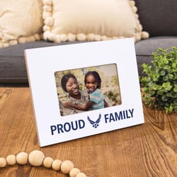 PGD Proud Air Force Family White Wood Picture Frame 7.63 in. H X 9.63 in. W