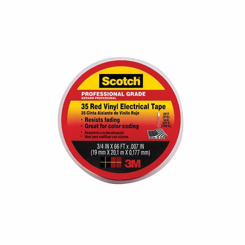 Scotch 3/4 in. W x 66 ft. L Red Vinyl Electrical Tape Ace Hardware