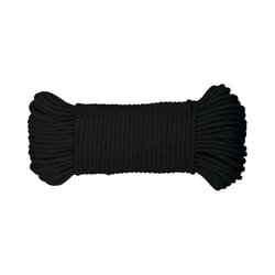 Ace 5/32 in. D X 100 ft. L Black Braided Polyester Paracord