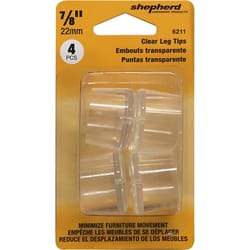 Shepherd Hardware Thermoplastic Ethylene Table/Chair Leg Tip Clear Round 7/8 in. W 1 pk