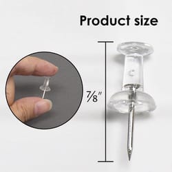Bazic Products Regular Clear Push Pins 100 pk