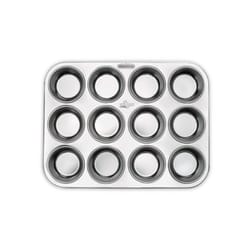 Fox Run 10.5 in. W X 13.75 in. L Muffin Pan Silver