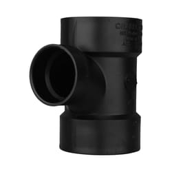 Charlotte Pipe 3 in. Hub X 2 in. D Hub ABS Sanitary Tee