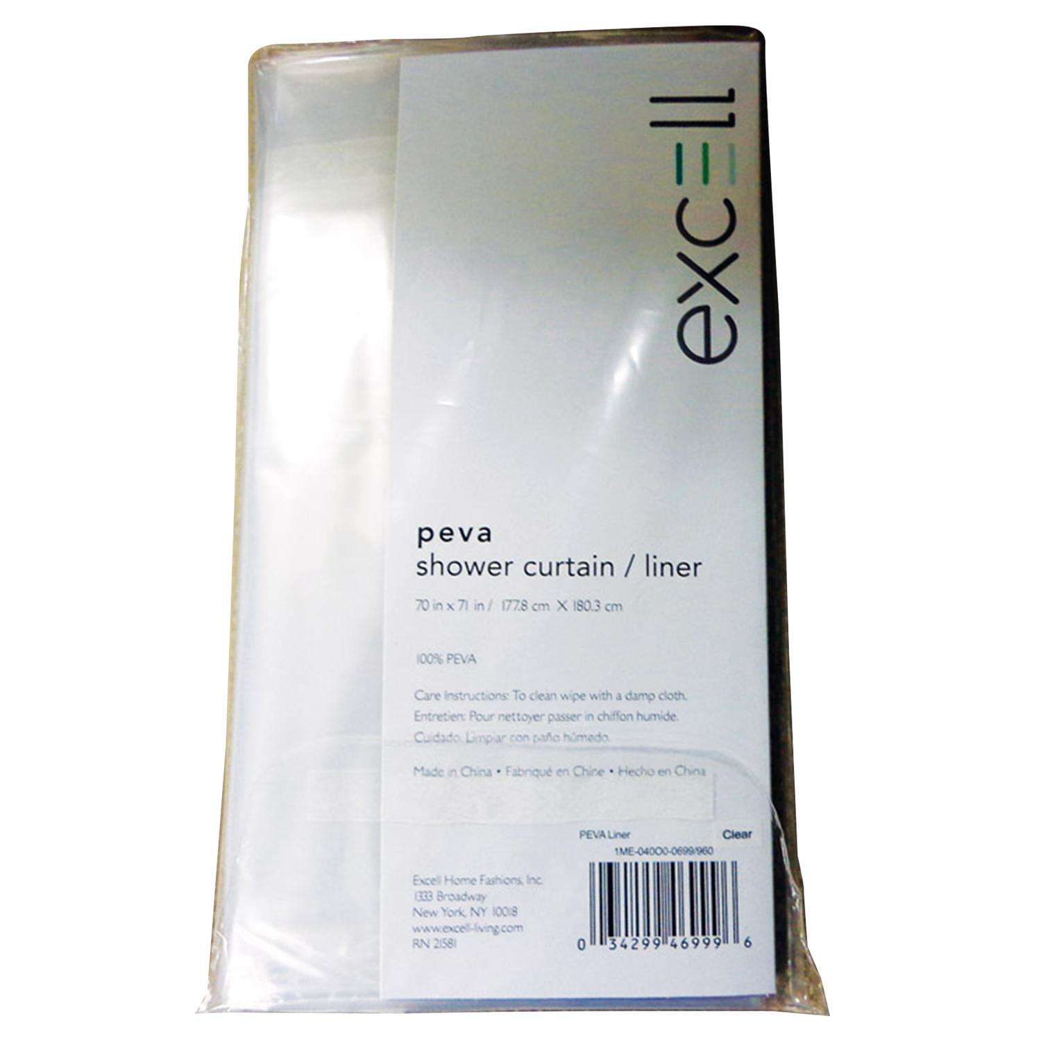 Ex-Cell Shower Curtain Or Liner Commercial Grade 70 " X 71 " Metal Wht 