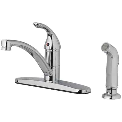 Oakbrook Pacifica One Handle Chrome Kitchen Faucet Side Sprayer Included Ace Hardware