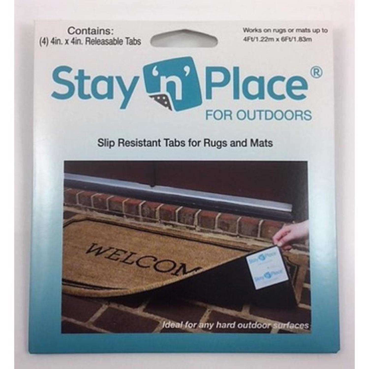 Stay 'n' Place Rug Slip Resistant Tabs 4 in. W X 4 in. L Cloth/Plastic