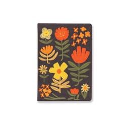 Denik Embroidered Journal 6 in. W X 8 in. L Sewn Bound Multicolored Chunky Flowers Notebook