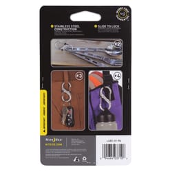 Nite Ize S-Biner Slidelock 3.9 in. D Stainless Steel Black Carabiner Key Chain