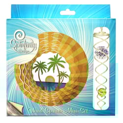 Spinfinity Designs Multi-color Stainless Steel 6.5 in. Palm Tree Mini Set Outdoor Spinner