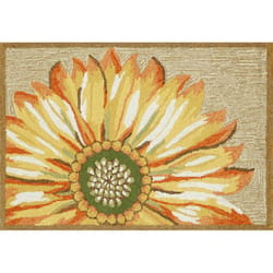 Liora Manne Frontporch 1.67 ft. W X 2.5 ft. L Multi-color Sunflower Polyester Accent Rug