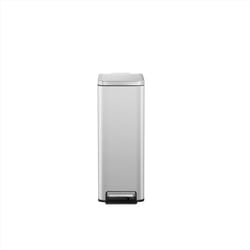 EKO 11.9 gal Silver Stainless Steel Stella Slim Trash Can