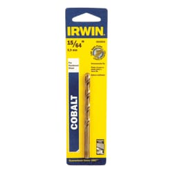 Irwin 15/64 in. X 3-7/8 in. L Cobalt Alloy Steel Drill Bit Straight Shank 1 pc