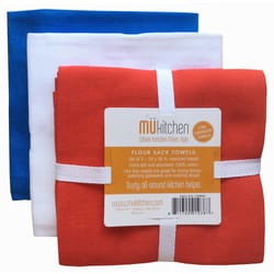 Mu Kitchen Patriot Cotton Flour Sack Towel 3 pk