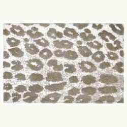 Simple Spaces 21 in. W X 33 in. L Brown/White Leopard Polyester Accent Rug