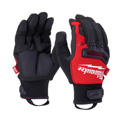 Milwaukee Unisex Indoor/Outdoor Demolition Winter Gloves Black/Red XL 1 pair