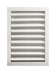 Master Flow 18 in. W X 24 in. L White Aluminum Wall Louver