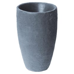 Algreen Products Athena 25 in. H X 15 in. D Polyethylene Double wall Planter Charcoalstone