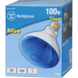 Westinghouse 100 W Reflector Incandescent Bulb E26 (Medium) Blue 1 pk