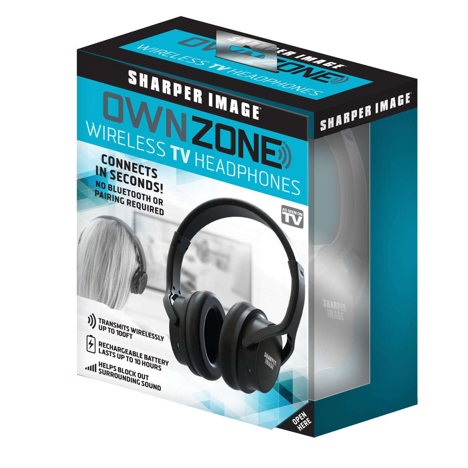 sharper image airtune wireless tv headphones