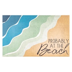 Modern Mat 20 in. W X 32 in. L Multicolored Probably Beach Polyester Door Mat