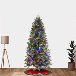 Holiday Bright Lights 1-2 Tree 7 ft. Full LED 450 ct Cayce Pine 1-2 Tree Color Changing Christmas Tr