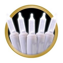 Celebrations Platinum LED T5 Pure White 100 ct Icicle Christmas Lights 9.5 ft.