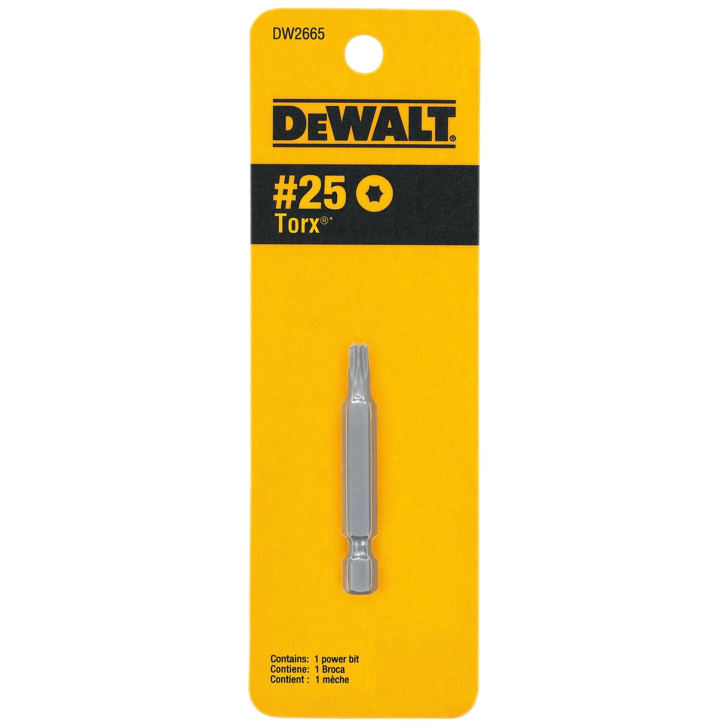 Photos - Drill Bit DeWALT Torx Star #25 X 2 in. L Power Bit Heat-Treated Steel 1 pc DW2665 