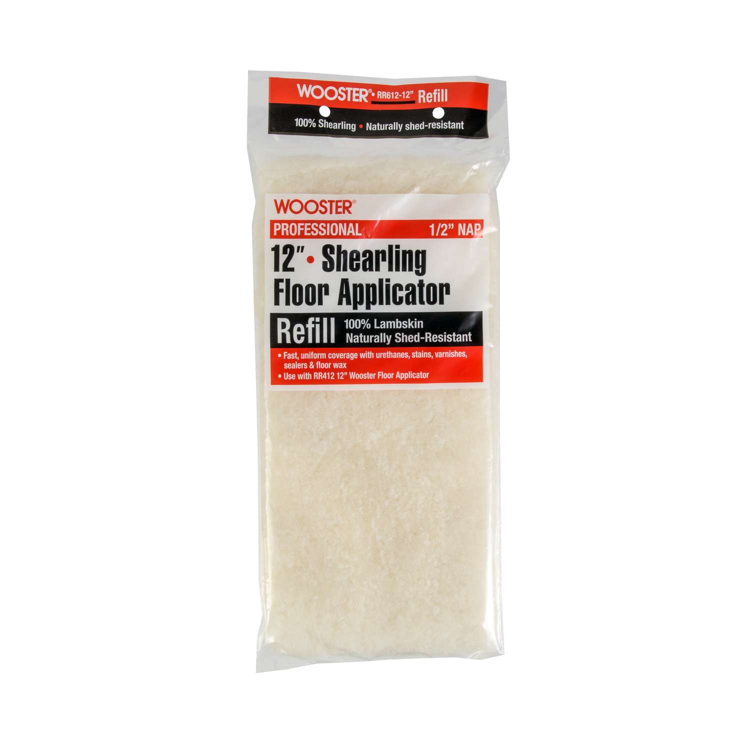 Wooster Refill 12 In Shearling Floor Applicator For Smooth Surfaces 