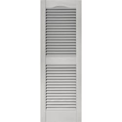 Builders Edge 43 in. H X 14.5 in. W Paintable Louvered Vinyl Shutter 2 pk