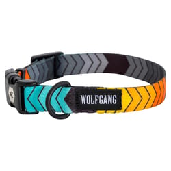 Wolfgang Multicolored ChevTech Polyester Dog Collar Small