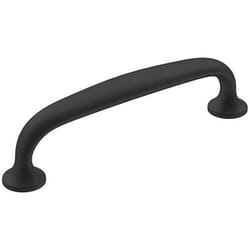 Amerock Renown Traditional Rectangle Cabinet Pull 3-3/4 in. Matte Black 1 pk