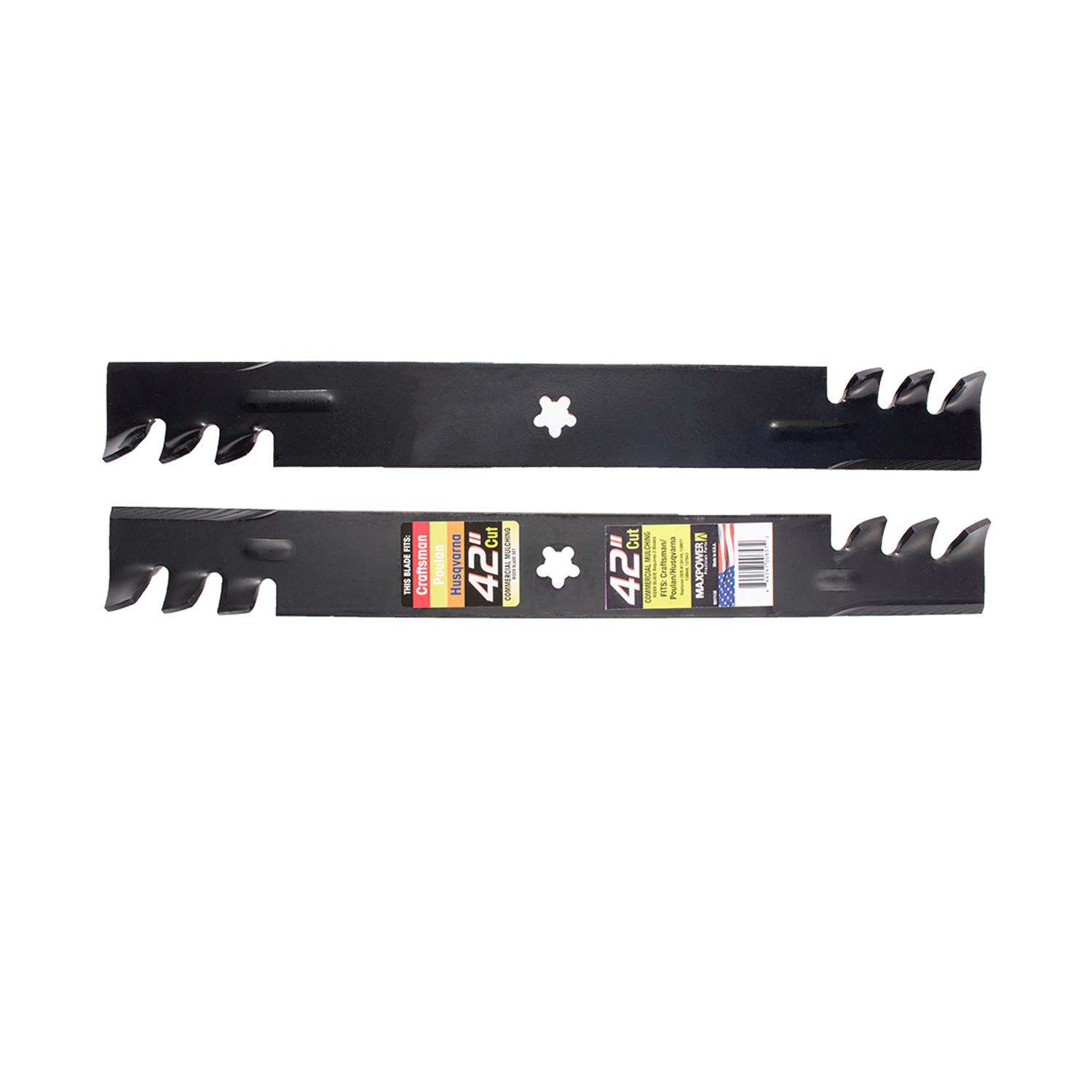 MaxPower 42 in. Mulching Mower Blade Set For Riding Mowers 2 pk Ace Hardware