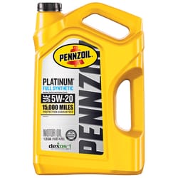 Pennzoil Platinum 5W-20 Gasoline Synthetic Motor Oil 5 qt 1 pk