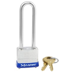 Master Lock 5 in. H X 2.1 in. W X 1.3 in. L Laminated Steel 4-Pin Cylinder Exterior Padlock