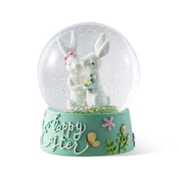 Glitzhome Happy Easter Globe Table Decor Glass/Resin 1 box