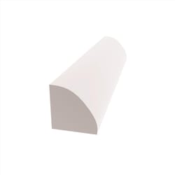 Alexandria Moulding 3/4 in. H X 3/4 in. W X 8 ft. L Paintable White PVC Quarter Round Molding