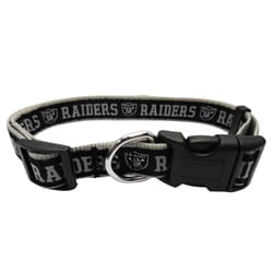 Pets First Team Colors Oakland Raiders Nylon Dog Collar Small