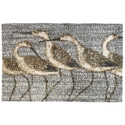 Homefires 22 in. W X 34 in. L Multi-Color Shore Birds Polyester Accent Rug