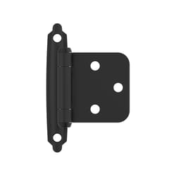 Amerock 1-3/4 in. W X 2-3/4 in. L Flat Black Steel Overlay Hinge 10 pk