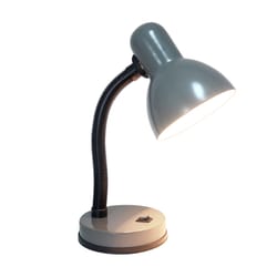 Creekwood Home 14.25 in. Metallic Gray Gooseneck Desk Lamp