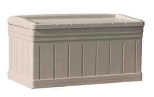 Suncast  Resin  27-9/16 in. H x 53 in. W x 29 in. D Light Taupe  Deck Box with Seat 