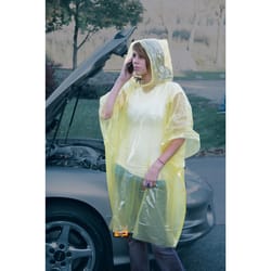 Boulder Creek Yellow PVC Emergency Poncho One Size Fits All