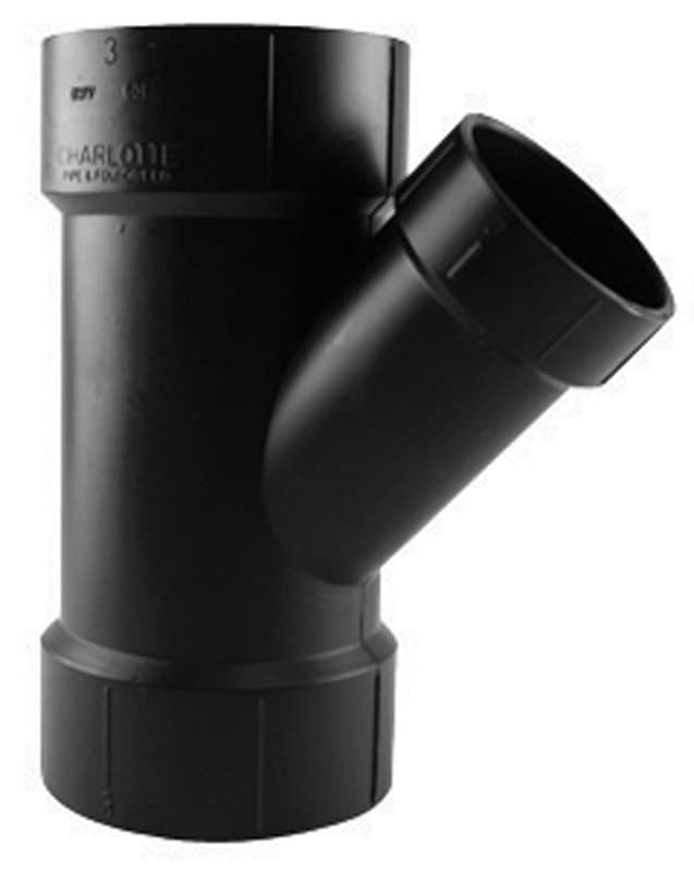 ABS006011000 Charlotte Pipe 2 in. Hub X 1-1/2 in. D Hub ABS Wye sku ABS006011000