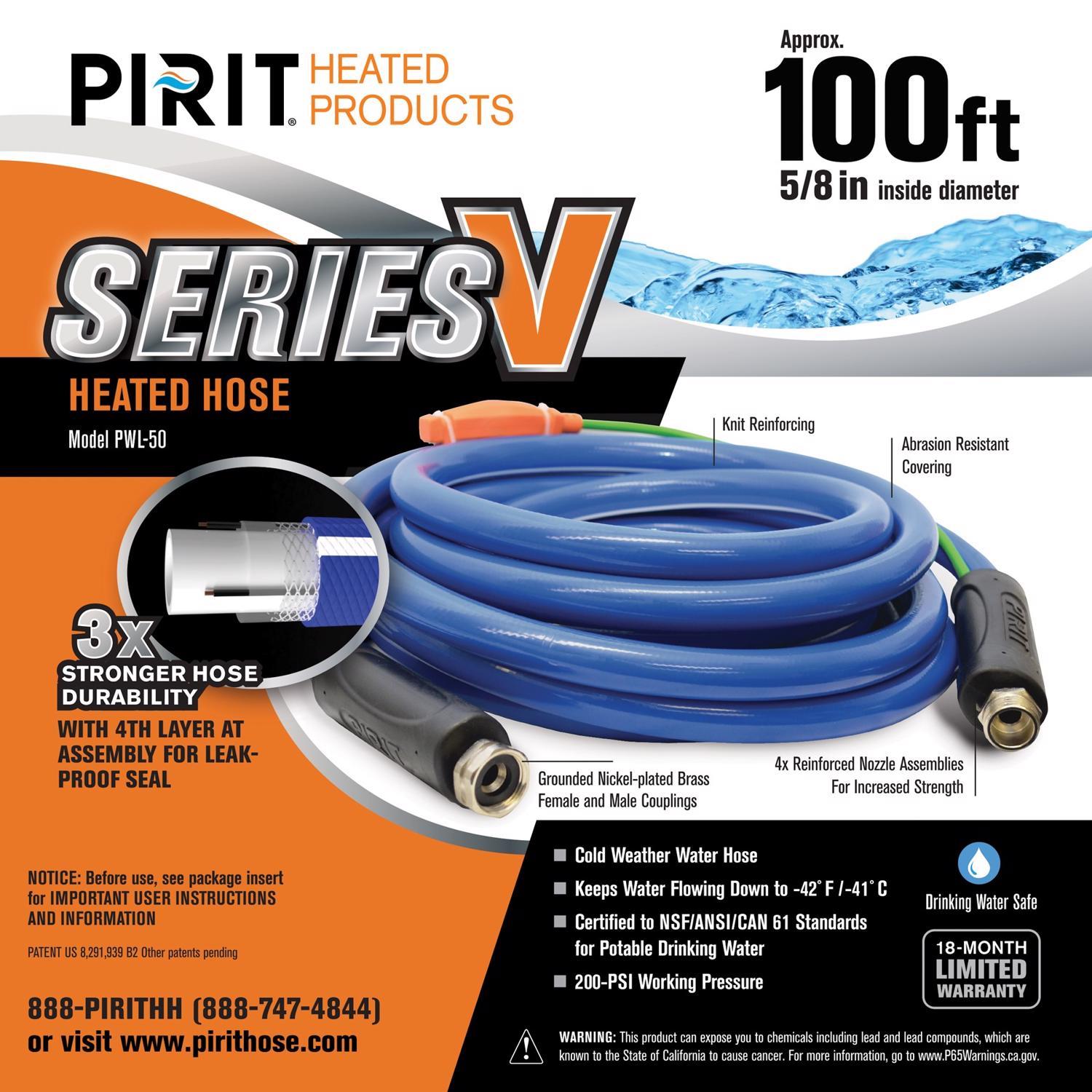 Pirit Series V 5/8 in. D X 100 ft. L Medium Duty Heated Hose Ace Hardware