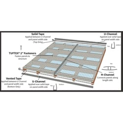 Tuftex .5 in. W X 8 ft. L Polycarbonate Roof Panel Clear