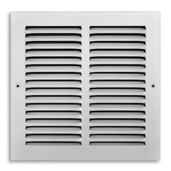 Tru Aire 10 in. H X 10 in. W 1-Way Powder Coat White Steel Return Air Grille