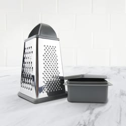 Tovolo Charcoal/Silver Plastic/Stainless Steel Box Grater
