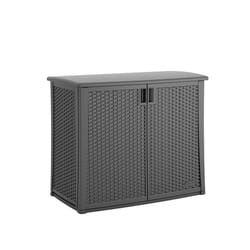 Suncast 4 ft. x 2 ft. Resin Standard Modern 2-Door Cabinet with Floor Kit