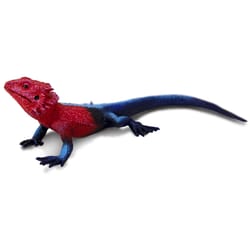 Safari Ltd. Incredible Creatures Mwanza Flat-Headed Rock Agama Figure Toy Blue/Red