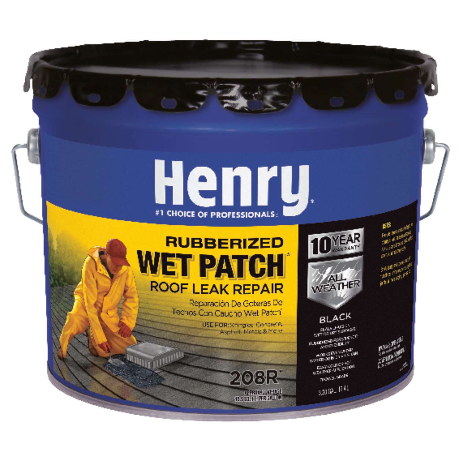 Henry Smooth Black Asphalt AllWeather Roof Cement 3.3 gal Ace Hardware